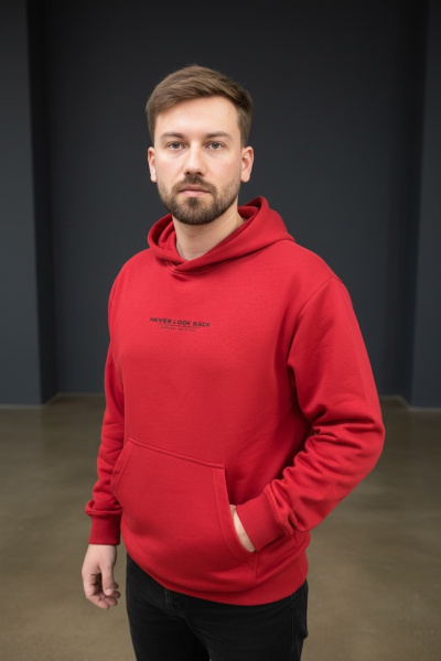 Джемпер спортивный мужской М-23450/1 (Размер:100-90-170,176 Цвет:т.красный)