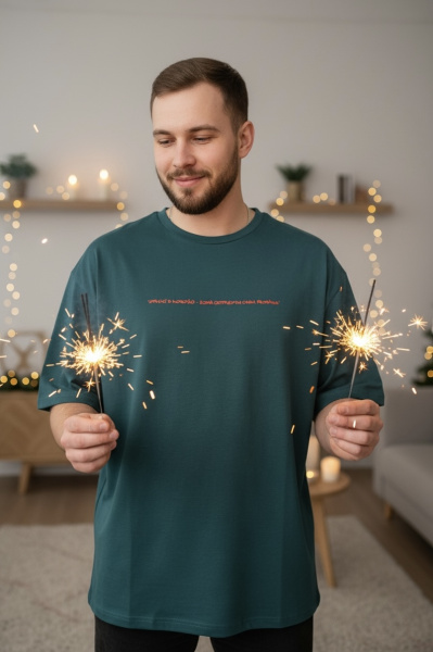 Футболка мужская М-23998/с (Размер:104-94-182,188 Цвет:т.зеленый)