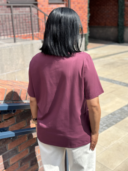 Футболка женская М-13628/5 (Размер:104-110-158,164 Цвет:бургундский)