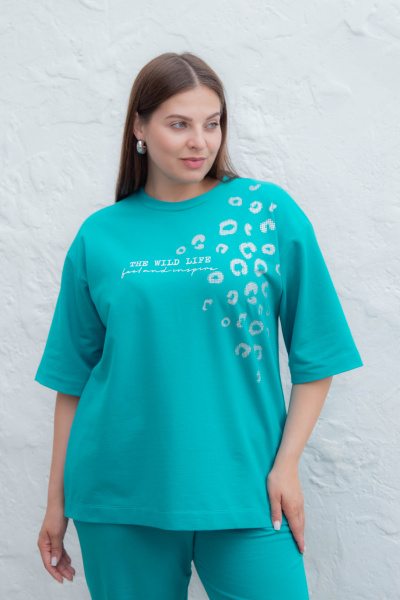 Джемпер женский М-13701 (Размер:92-98-158,164 Цвет:балтика)