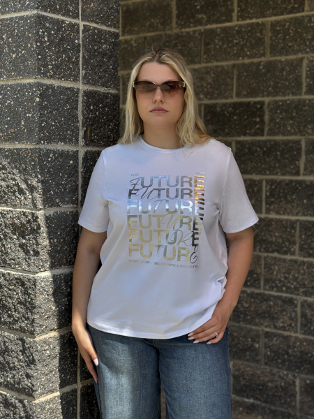 Футболка женская М-13628/4 (Размер:108-114-158,164 Цвет:белый)