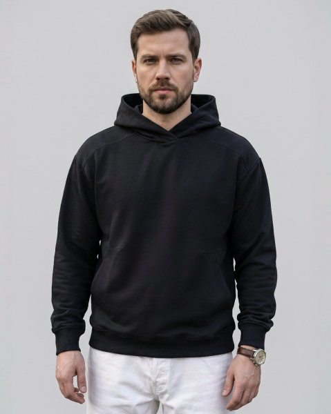 Джемпер спортивный мужской М-У23620 (Размер:96-86-170,176 Цвет:черный)