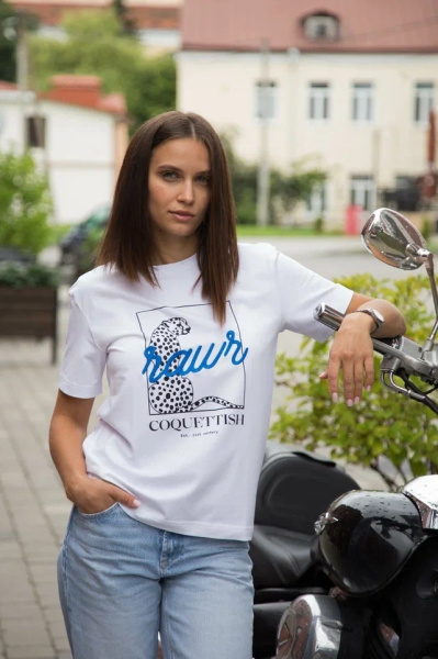 Футболка женская М-13630/2 (Размер:84-90-158,164 Цвет:белый)