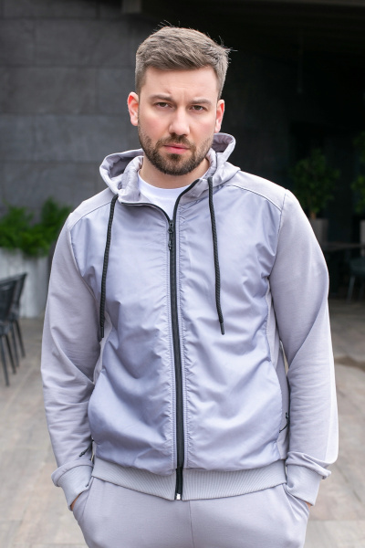 Жакет спортивный мужской М-21325/ж (Размер:100-90-170,176 Цвет:серый камень)