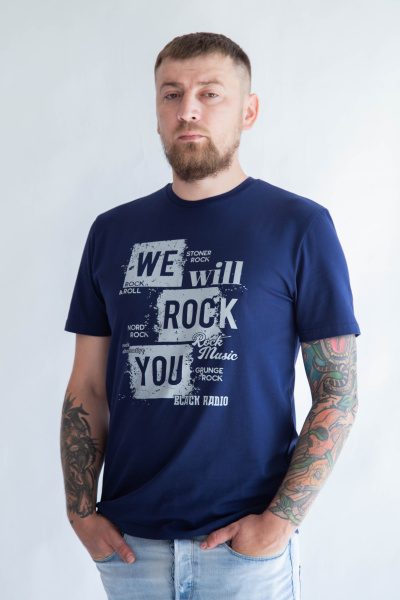 Футболка мужская М-23591/25 (Размер:104-94-182,188 Цвет:синий)