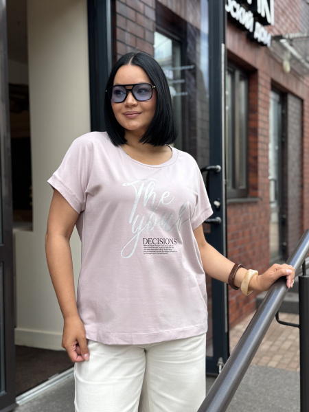 Футболка женская М-13626/4 (Размер:108-114-158,164 Цвет:пыльная роза)