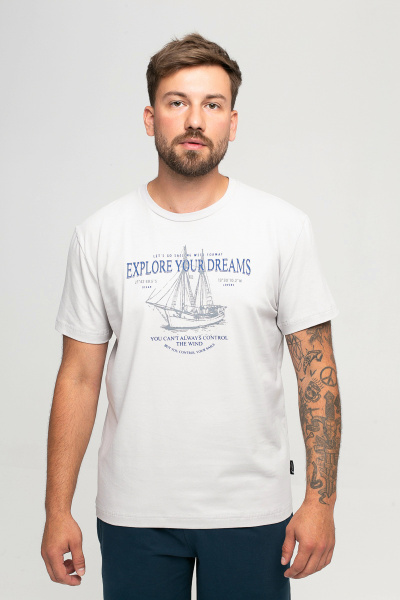 Футболка мужская М-У23999/2 (Размер:120-110-182,188 Цвет:серый)