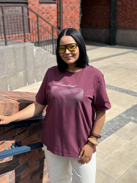 Футболка женская М-13628/5 (Размер:104-110-158,164 Цвет:бургундский)