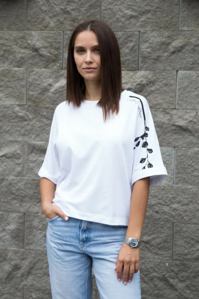 Футболка женская М-13702 (Размер:96-102-158,164 Цвет:белый)