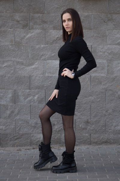 Платье женское М-17064/1 (Размер:84-90-158,164 Цвет:черный)