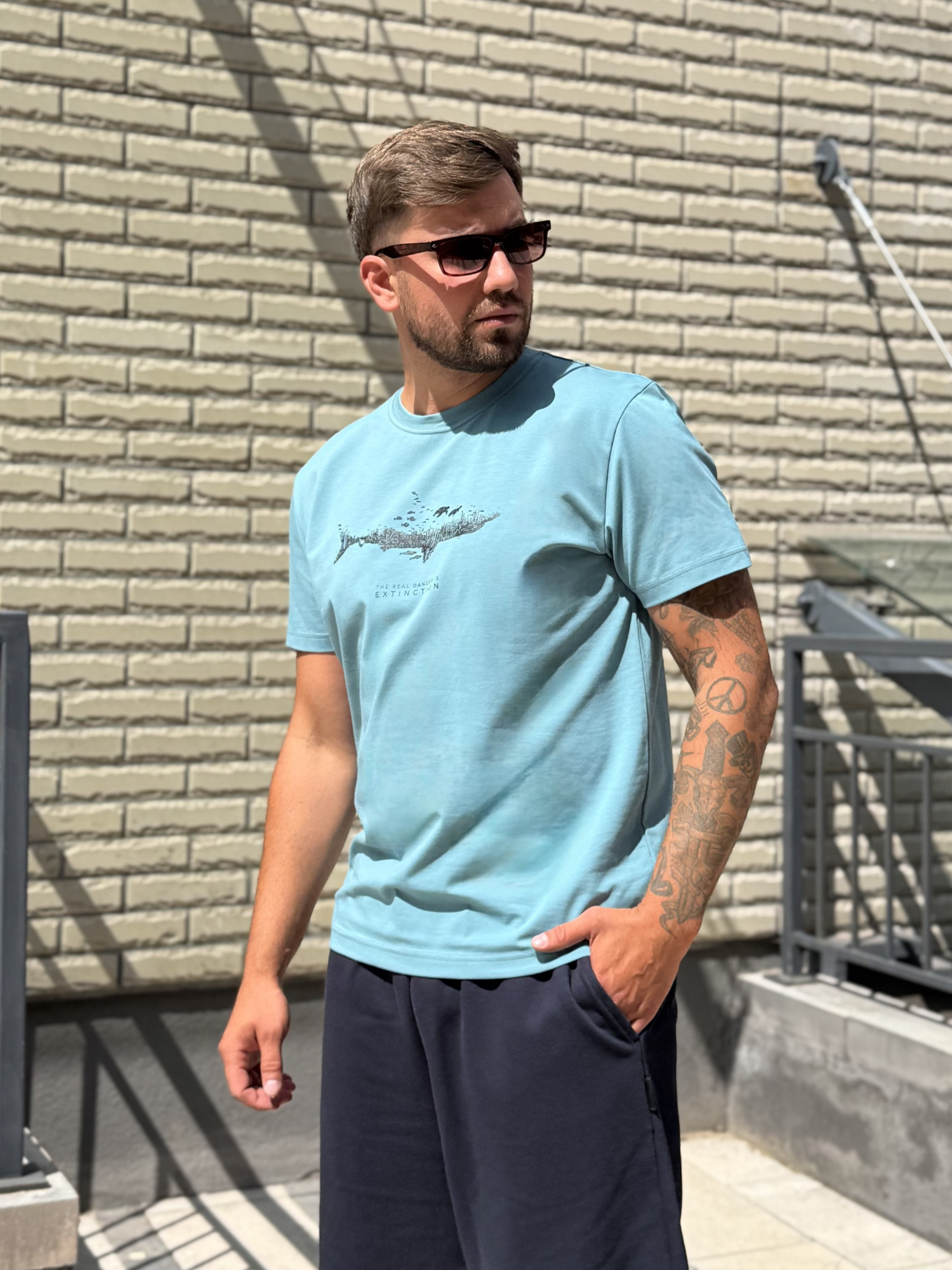 Футболка мужская М-23539 (Размер:96-86-170,176 Цвет:аквамарин)