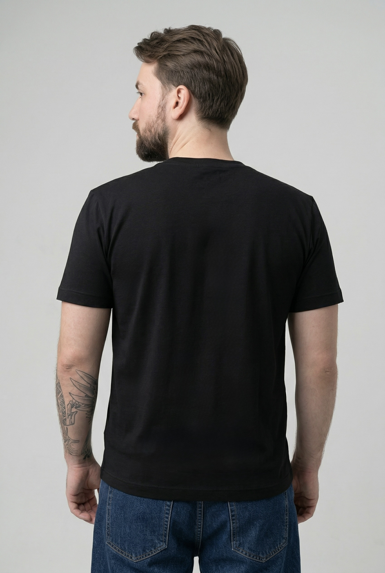 Футболка мужская М-У23999/25 (Размер:128-118-182,188 Цвет:черный)