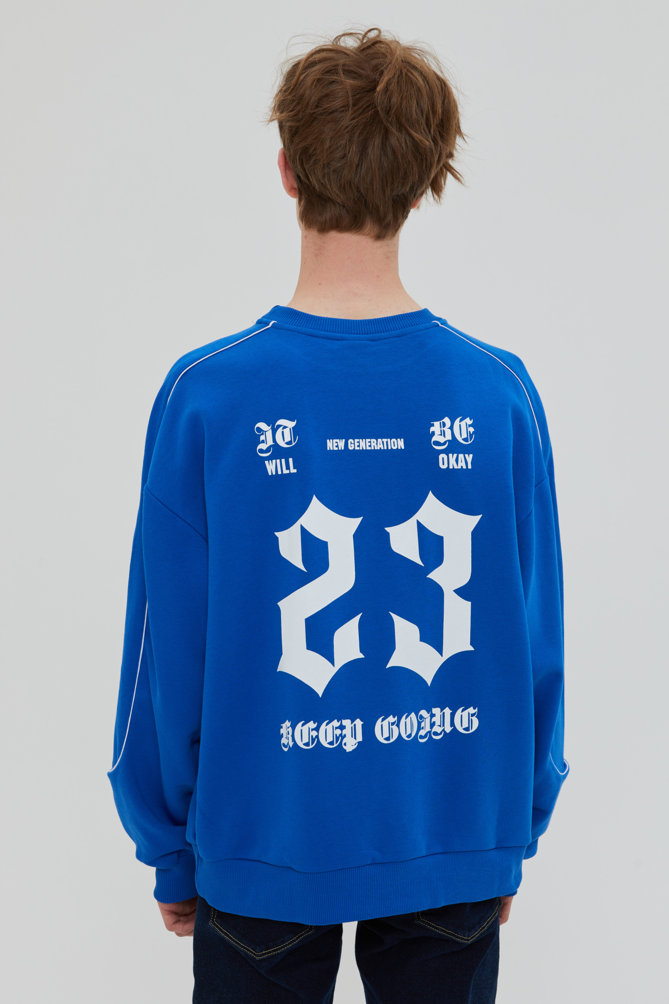 Свитшот мужской М-23492/2 (Размер:88-78-158,164, 42-48 Цвет:ярко-синий)