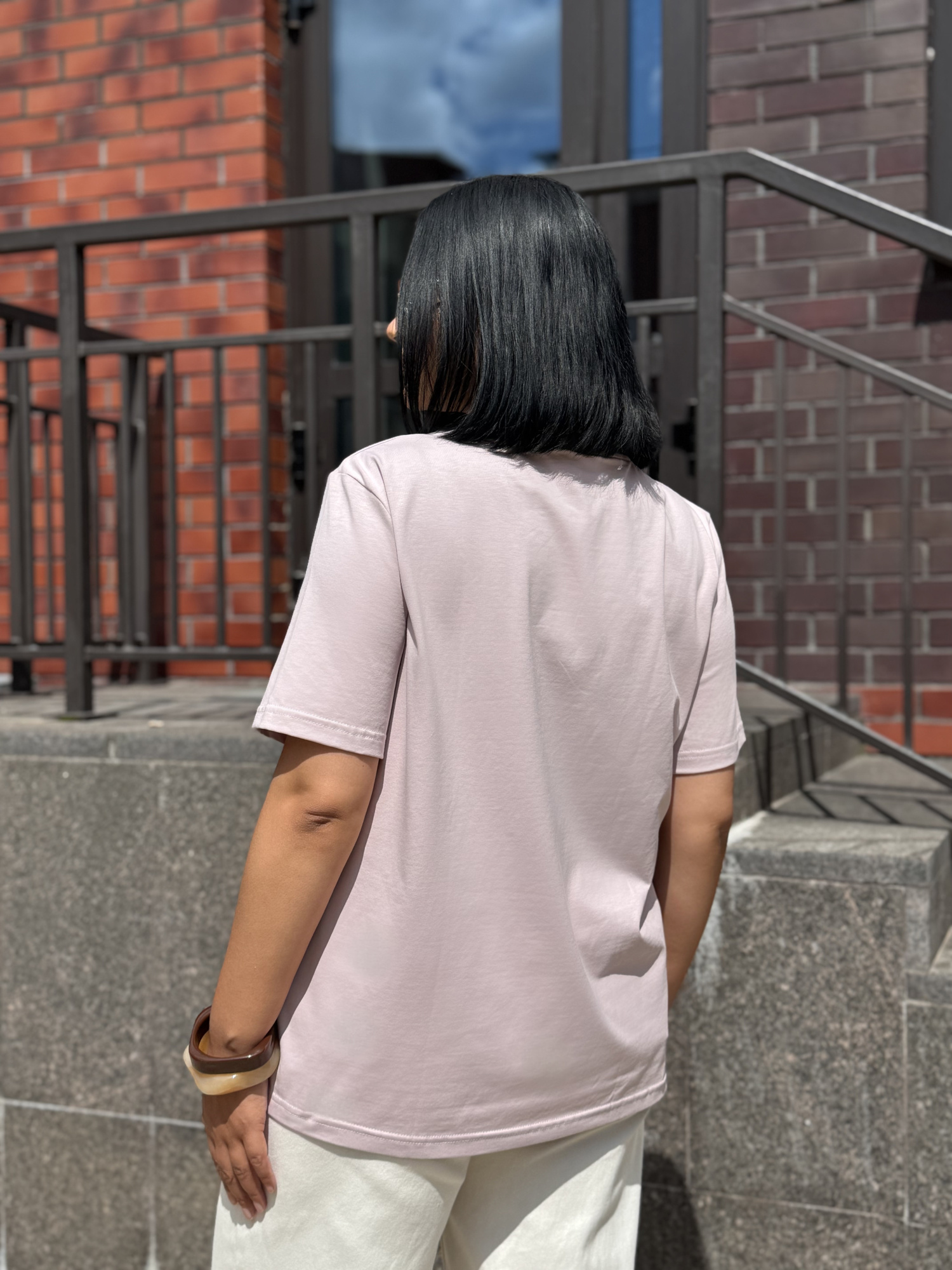 Футболка женская М-13628/1 (Размер:104-110-158,164 Цвет:пыльная роза)