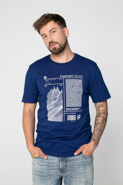 Футболка мужская М-23999/9 (Размер:108-98-182,188 Цвет:синий)