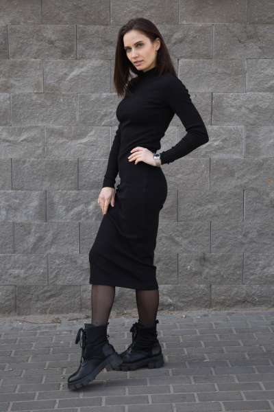 Платье женское М-17063/1 (Размер:84-90-158,164 Цвет:черный)