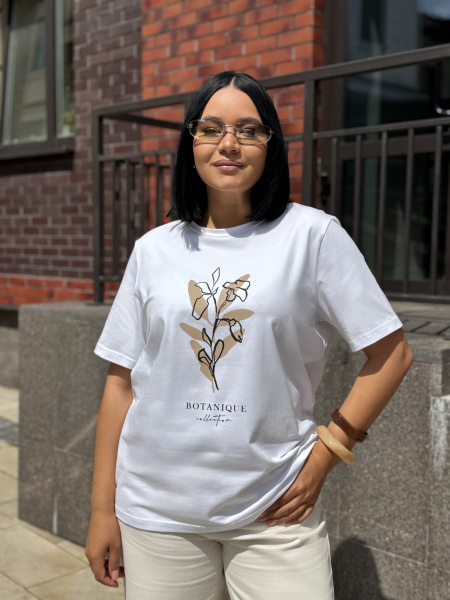 Футболка женская М-13628/1 (Размер:104-110-158,164 Цвет:белый)