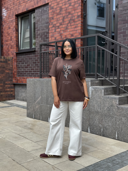 Футболка женская М-13628/1 (Размер:104-110-158,164 Цвет:шоколад)