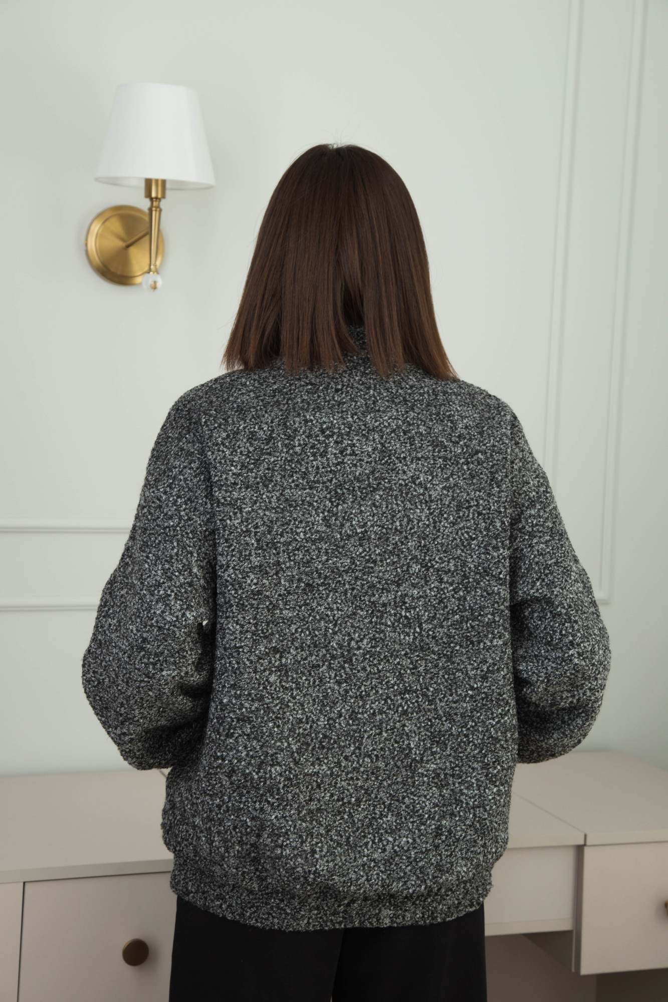 Жакет женский М-16206 (Размер:104-110-164 Цвет:серый меланж)