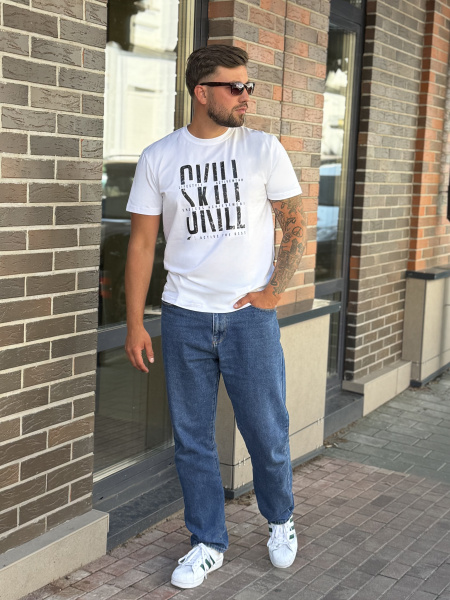 Футболка мужская М-23591 (Размер:100-90-170,176 Цвет:белый)