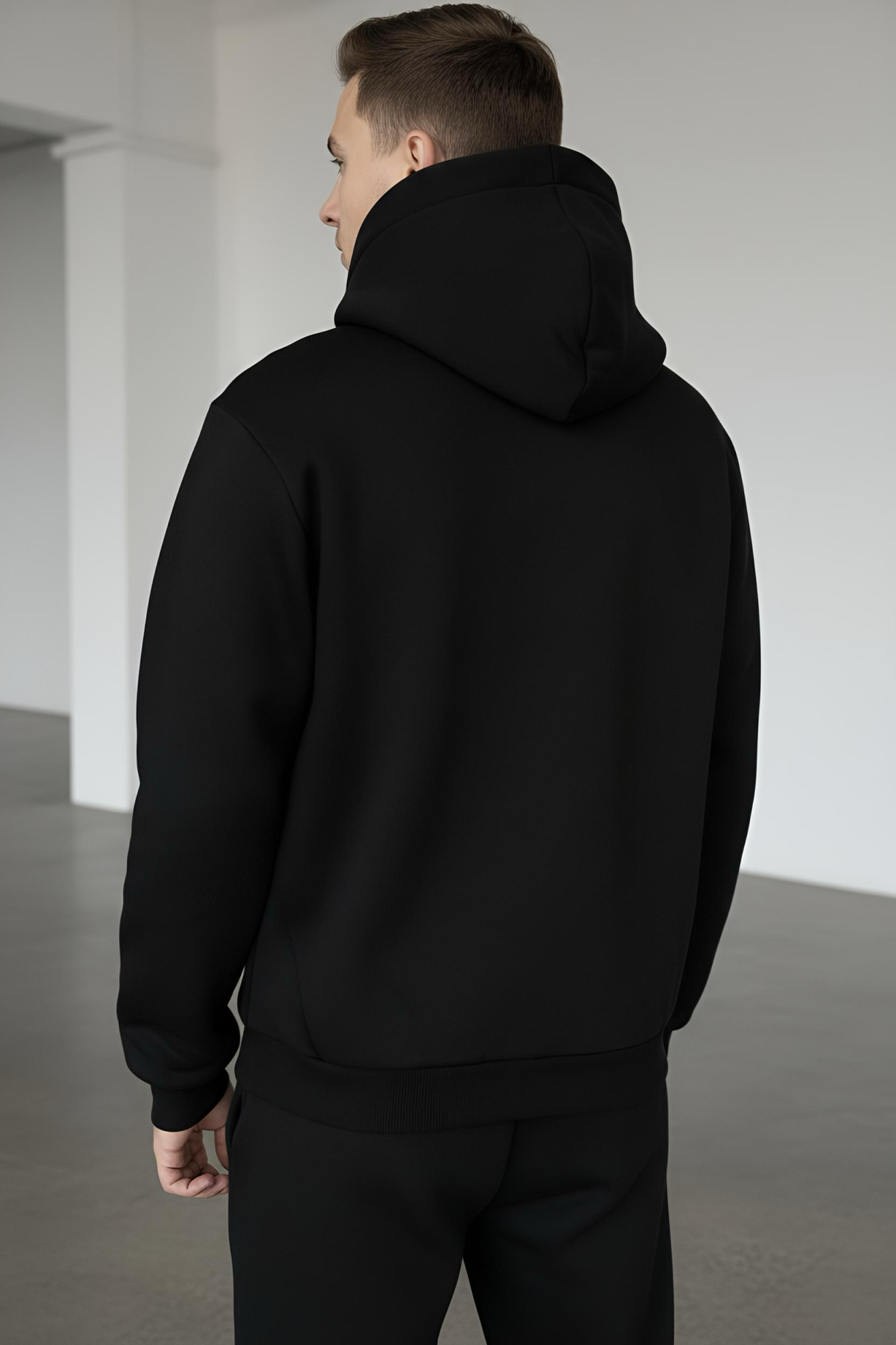 Джемпер спортивный мужской М-У23613 (Размер:96-86-170,176 Цвет:черный)