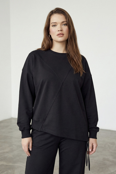 Джемпер женский М-У13735 (Размер:104-110-158,164 Цвет:черный)