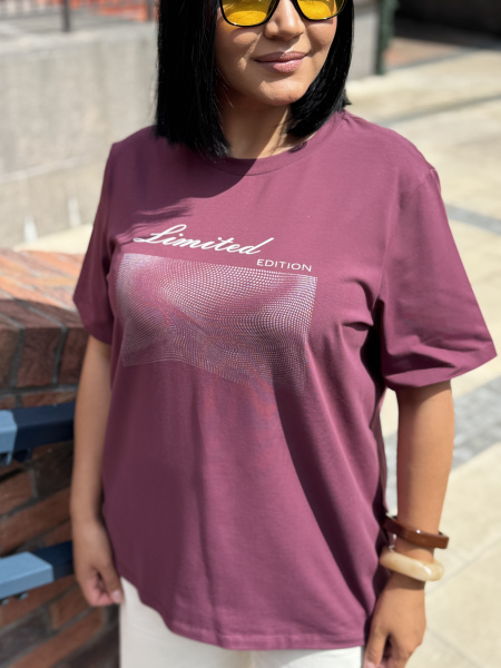 Футболка женская М-13628/5 (Размер:104-110-158,164 Цвет:бургундский)