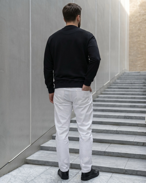 Свитшот мужской М-У23621 (Размер:100-90-170,176 Цвет:черный)