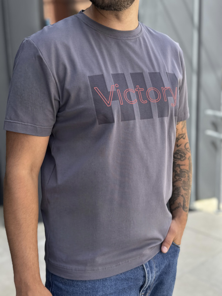 Футболка мужская М-23591/8 (Размер:108-98-170,176 Цвет:графит)