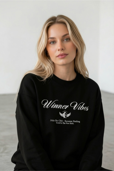 Свитшот женский М-У13757 (Размер:92-98-158,164 Цвет:черный)