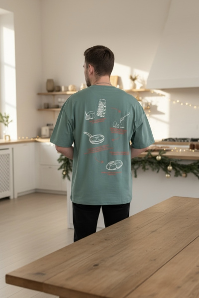 Футболка мужская М-23998/с (Размер:100-90-182,188 Цвет:полынь)