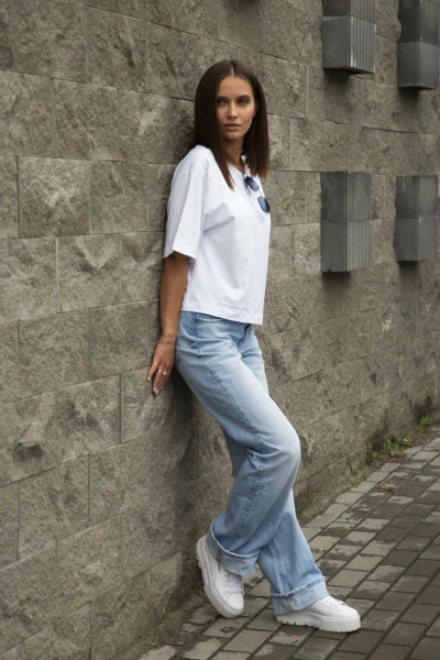 Футболка женская М-13622 (Размер:88-94-158,164 Цвет:белый)