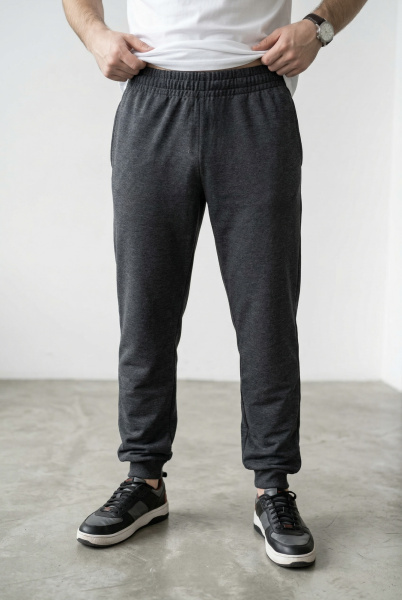 Брюки спортивные мужские М-У21098/б (Размер:100-90-176 Цвет:антрацит)