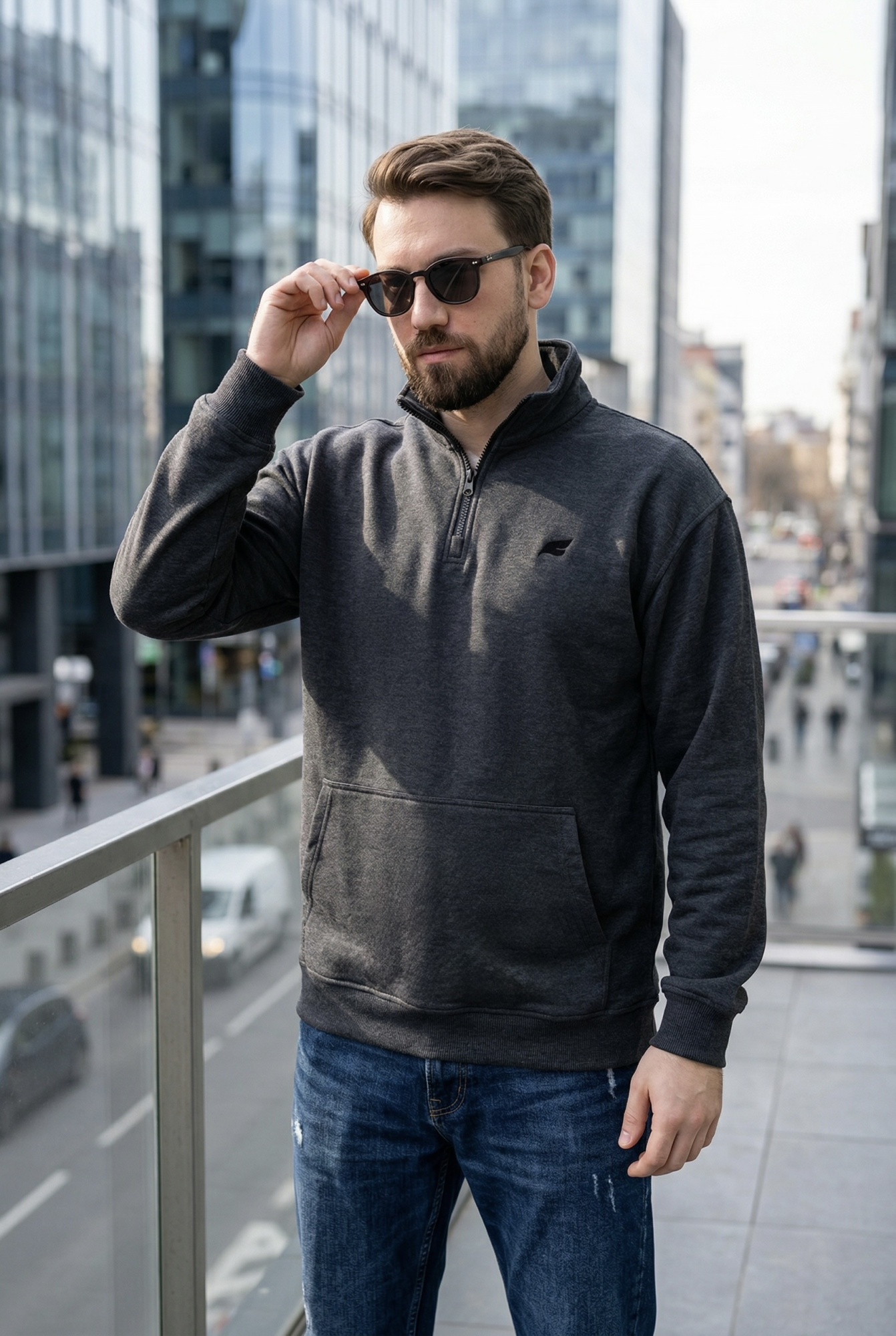 Джемпер мужской М-У23625 (Размер:100-90-182,188 Цвет:антрацит)