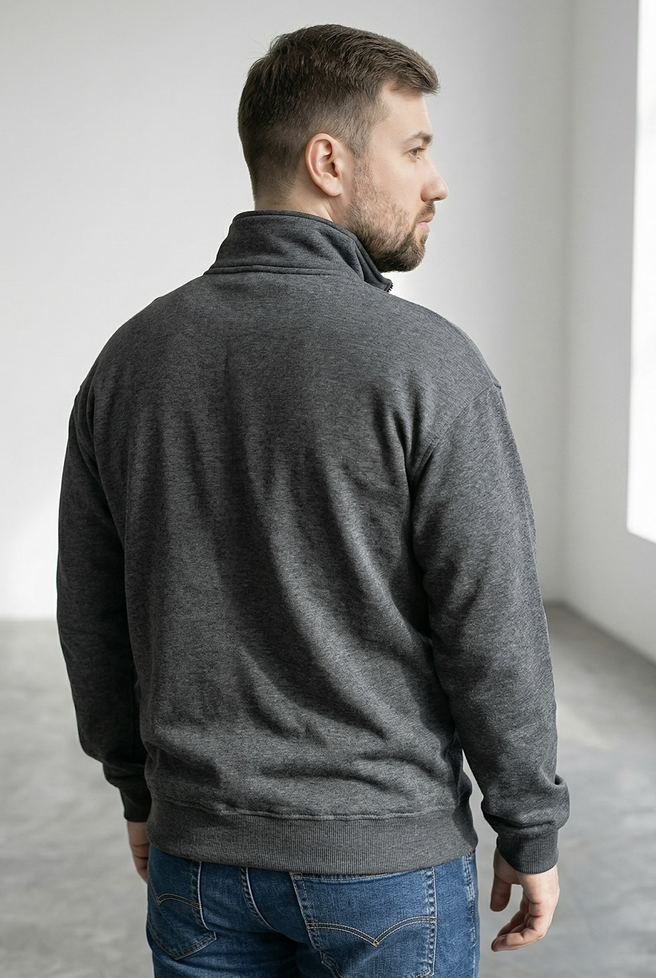 Джемпер мужской М-У23625 (Размер:100-90-182,188 Цвет:антрацит)