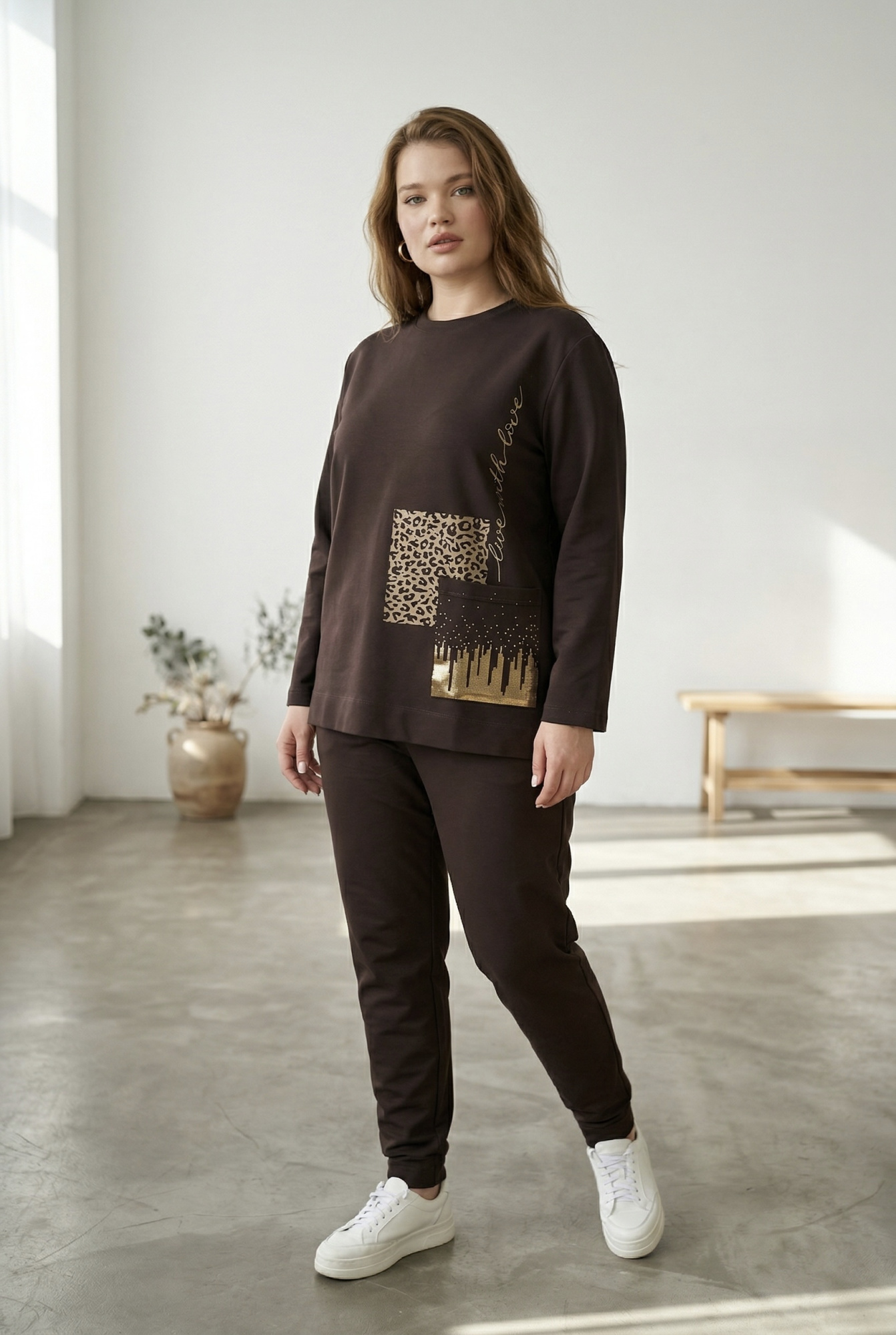 Джемпер женский М-У13738 (Размер:120-126-158,164 Цвет:шоколад)