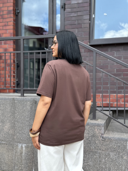 Футболка женская М-13628/1 (Размер:104-110-158,164 Цвет:шоколад)