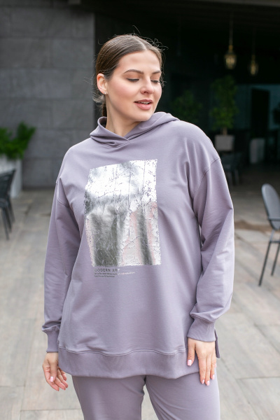 Джемпер спортивный женский М-13383 (Размер:96-102-158,164 Цвет:опал грей)