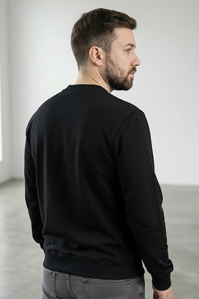 Свитшот мужской М-У23621 (Размер:100-90-170,176 Цвет:черный)