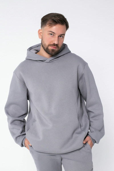 Джемпер спортивный мужской М-23523 (Размер:100-90-182,188 Цвет:серый камень)