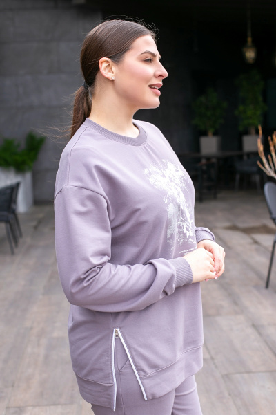 Свитшот женский М-13599 (Размер:96-102-158,164 Цвет:опал грей)