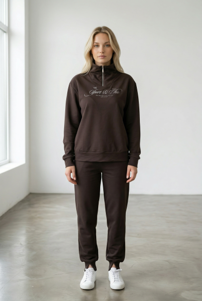 Брюки спортивные женские М-У12128 (Размер:96-102-164 Цвет:шоколад)