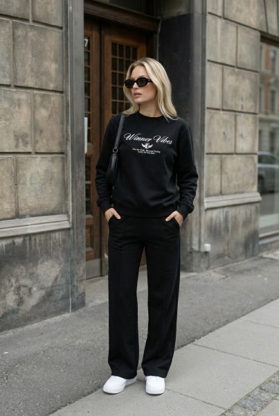 Свитшот женский М-У13757 (Размер:92-98-158,164 Цвет:черный)