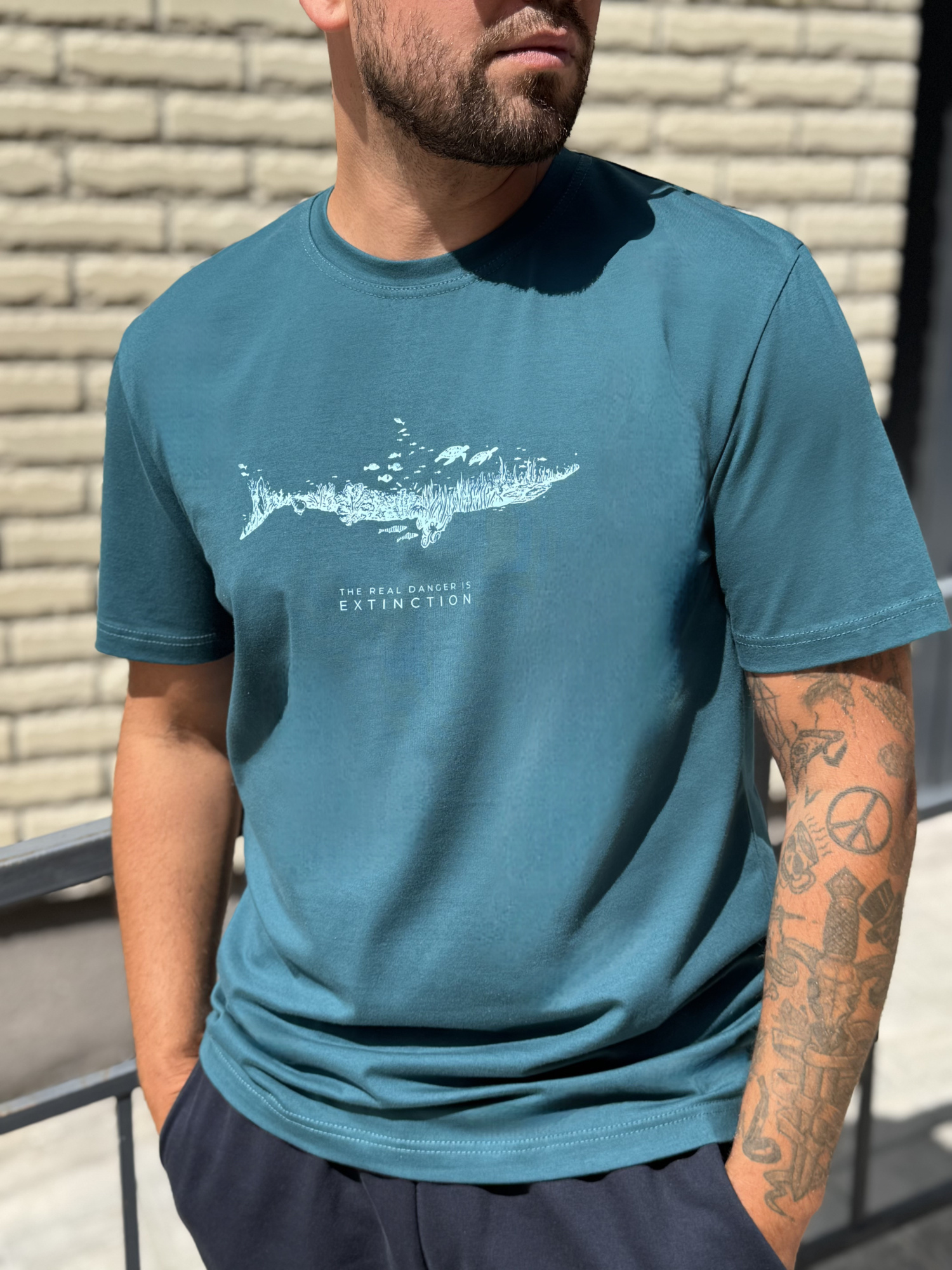 Футболка мужская М-23539 (Размер:116-106-182,188 Цвет:морской)