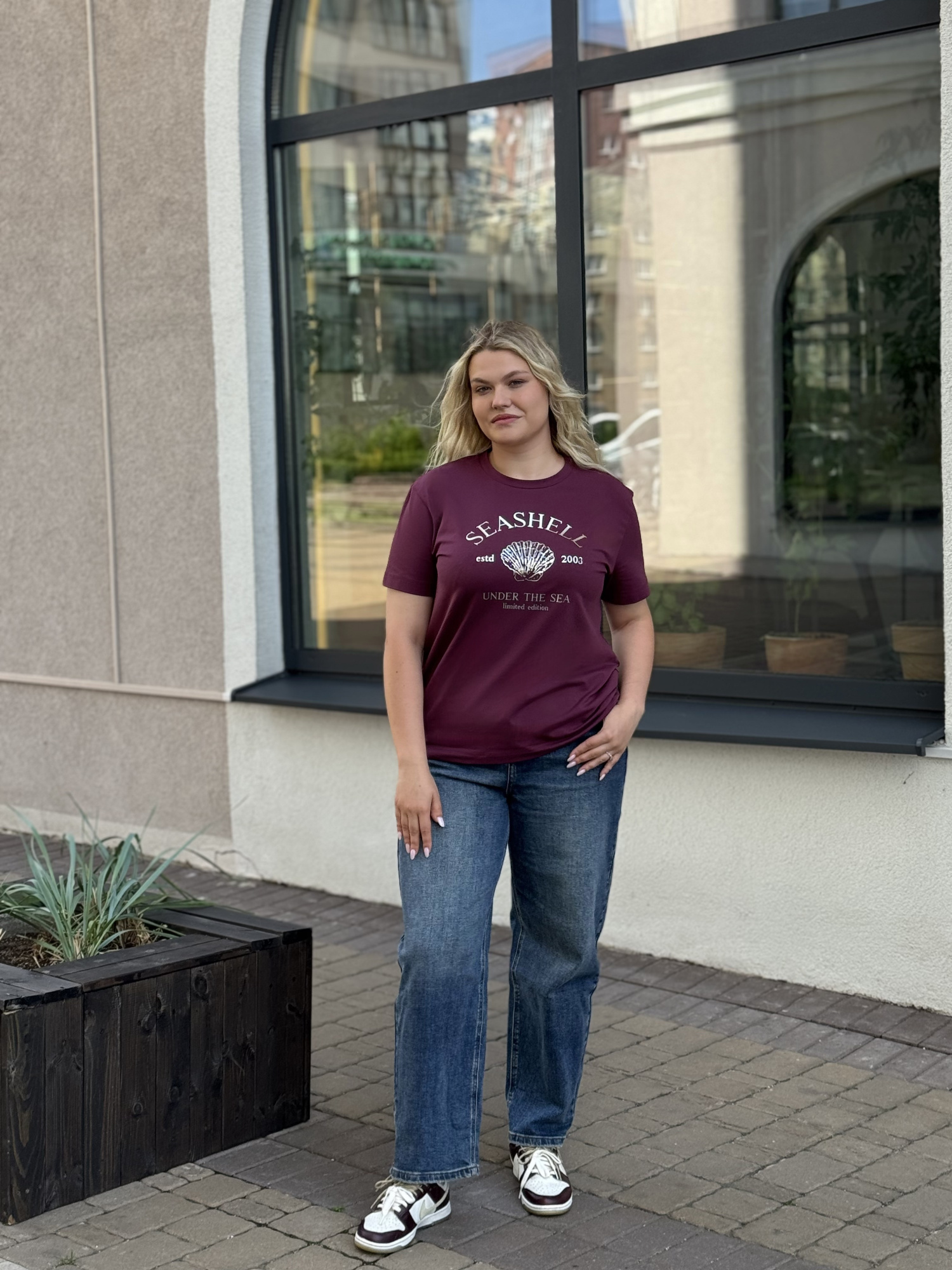 Футболка женская М-13630 (Размер:108-114-158,164 Цвет:бургундский)