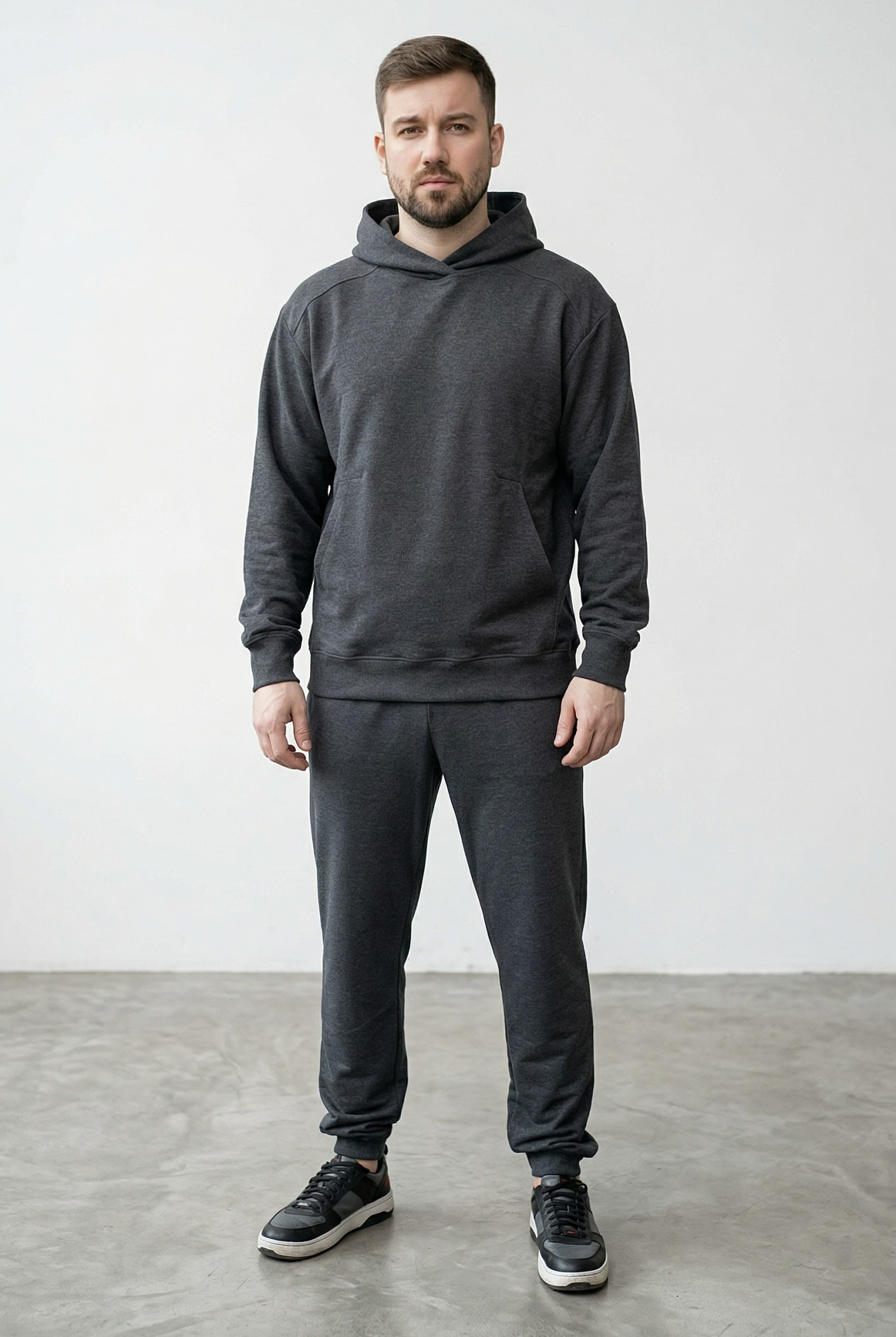 Джемпер спортивный мужской М-У23620 (Размер:112-102-182,188 Цвет:антрацит)