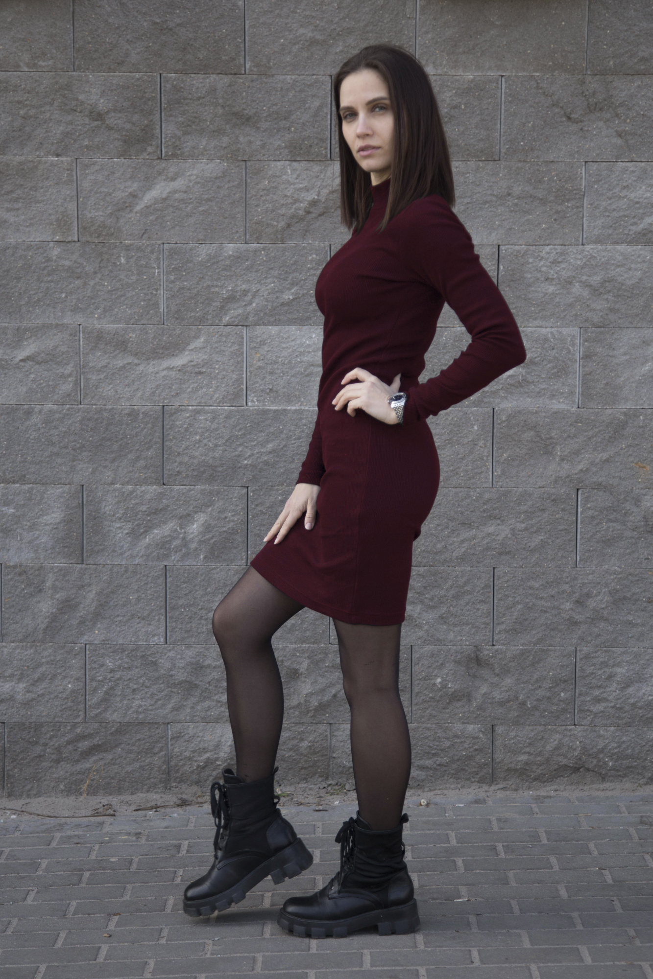 Платье женское М-17064/1 (Размер:100-106-158,164 Цвет:гранат)