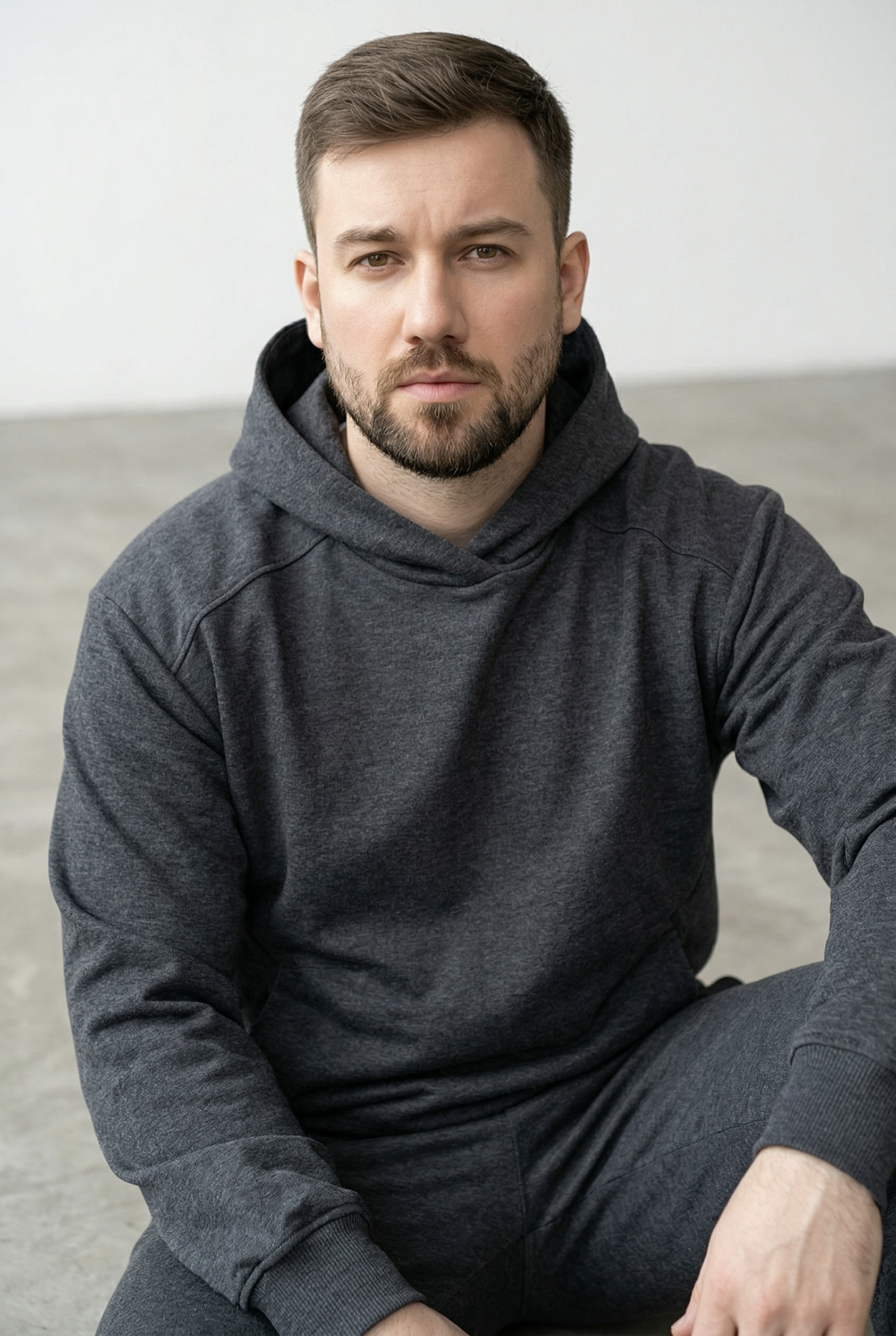 Джемпер спортивный мужской М-У23620 (Размер:112-102-182,188 Цвет:антрацит)