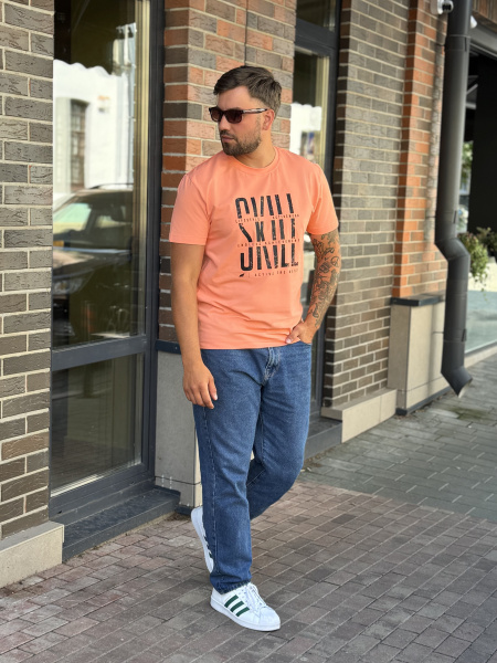 Футболка мужская М-23591 (Размер:100-90-170,176 Цвет:терракот)