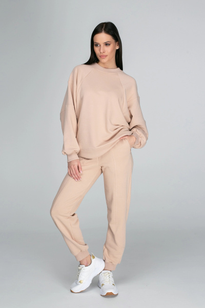 Брюки спортивные женские М-12182 (Размер:84-90-164 Цвет:беж)